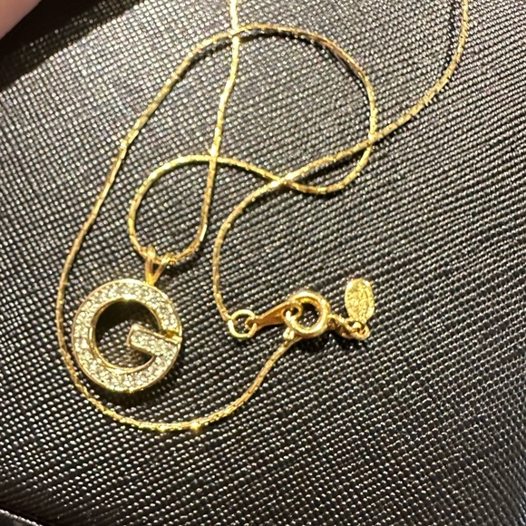 GIVENCHY: Gold, Metal "G" Logo Initial Necklace - Picture 4 of 5